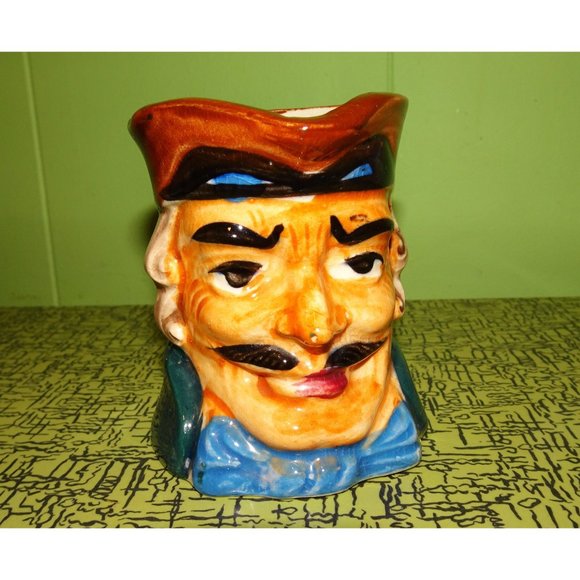 Vintage Colonial Man Ceramic Creamer Mug pitcher toby mug aristocrat antique - Picture 8 of 13